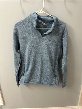 Eddie Bauer Light Heather Blue Half-Zip Fleece Pullover
